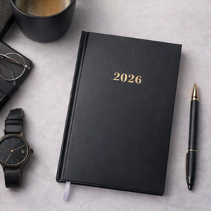 Klasični tedenski razpored na 2 straneh ČRNA